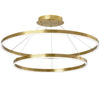 Dainolite Circulo Chandelier 97w Aged Brass Finish White Acrylic Diffuser Lamp