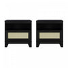 Sheridan Mid-Century Modern 22\" Nightstand in Black (1-Drawer) - Set of 2