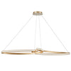 Dainolite Nola LED Horizontal Pendant 76w Aged Brass White Silicone Diffuser Lamp