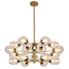 Dainolite Abii 18 Light Chandelier Vintage Bronze Finish Champagne Glass Lamp