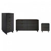 Granville Modern 3-Piece Dresser Set in Charcoal Gray