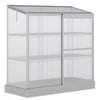 Outsunny 2 Tier Aluminum Cold Frame Greenhouse With Openable Top