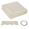 Outsunny 11' X 8' Retractable Awning Fabric Replacement Outdoor Sunshade Canopy Awning Cover, Uv Protection, Cream White