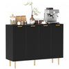 HOMCOM Sideboard Buffet Cabinet w/ Adjustable Shelves, Black