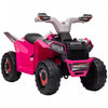 Aosom 6v Kids Atv Quad, Battery Powered Ride-On Electric Vehicle For Kids With Wear-resistant Wheels, For Boys And Girls Aged 18-36 Months, Pink