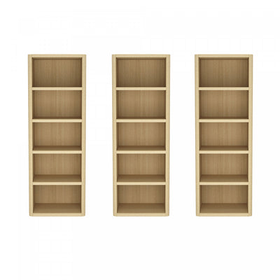 Rivington Modern 28" Open Bookcase in Natural Oak - Set of 3 | Bibliotheque ouverte moderne Rivington 28" en chene naturel - Ensemble de 3