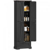 HOMCOM 71\" Pantry Cabinet, Kitchen Storage Cabinet with 2 Doors, Black