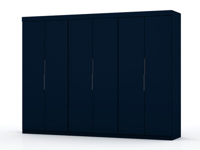 Mulberry Contemporary Modern 13-Piece Wardrobe Closet in Midnight Blue | Armoire contemporaine moderne Mulberry 13 pieces en bleu minuit