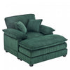 Liam 46.9\" Modern indoor corduroy sofa with 2 soft cushions ,Green Sofa