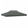 Outsunny 13.1' X 9.8' Gazebo Replacement Canopy 2 Tier Top Uv Cover Pavilion Garden Patio Outdoor, Deep Grey (top Only)