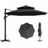 Outsunny 11' Patio Cantilever Umbrella Grey