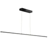 Dainolite Array LED Horizontal Pendant 56w 72\" Matte Black Finish White Acrylic Diffuser Lamp