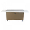 Forno Elevato Smart Bar Table in White, 5.3 cu.ft fridge and freezer-FBTFR7037-72WHT