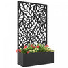 Outsunny Outdoor Privacy Screen With Planter Box, Metal Privacy Panel And Raised Graden Bed, Wall-mounted Or Freestanding, For Garden, Patio, Pool, Hot Tub