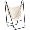 Outsunny Hammock Chair With Stand, Hammock Swing W/ Side Pocket, White