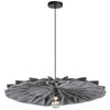 Dainolite Plegado 1 Light Pendant Matte Black Grey Felt Shade Lamp