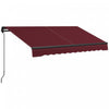 Outsunny 8' X 6.5' Patio Retractable Awning Sunshade Shelter, Wine Red