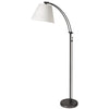 Dainolite Felix 1 Light Adjustable Floor Lamp Matte Black White Shade