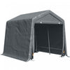 Outsunny 7.9' X 6.6' Garden Storage Tent, Heavy Duty Bike Shed, Dark Grey