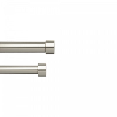 Umbra Cappa Nickel Steel Expandable Double 1" Curtain Rod - 36"-66" | Tringle à rideaux extensible double Cappa de Umbra acier nickel de 1 po - 36 po à 66 po