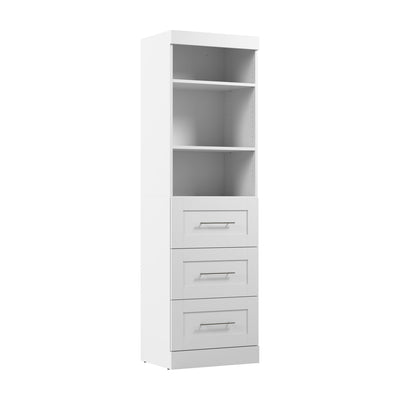 Bestar Pur 25 W Closet Organizer with Drawers - White|Organisateur de garde-robe Pur de Bestar de 25 po (L) avec tiroirs - blanc