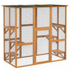 Pawhut Large Outdoor Catio Enclosure, Weatherproof Cat House With Asphalt Roof, Wooden Cat Patio Cage With 6 Balanced Platforms, 71\" X 39\" X 71\", Orange