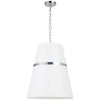 Dainolite Symphony 3 Light Pendant Polished Chrome Matte White Shade Lamp