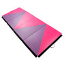 Soozier 4ftx10ftx2inch Pu Cuir Gymnastique Tumbling Gym Mat Arts Pliant Yoga Exercice Pad 4 Panneau (rose/violet)