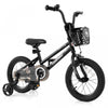 Costway 14\" Kid's Bike With Training Wheels Adjustable Handlebar & Seat Handbrake Black