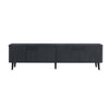 Jodie Mid-Century Modern 69\" Fluted TV Stand in Charcoal Gray