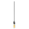 Dainolite Vintage 1 Light Pendant Satin Chrome Finish 10-Foot Cord Lamp