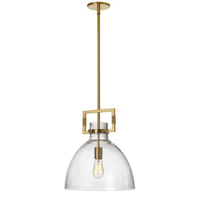 Dainolite Liberty 1 Light Pendant Aged Brass Finish Lamp|Luminaire suspendu Liberty de Dainolite avec fini laiton vieilli et 1 ampoule