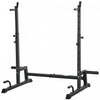 Soozier Multi-function Barbell Squat Rack Stand, Heavy-duty Strength Training Dumbbell Rack, Height Adjustable Weight Lifting Bench Press Dip Station For Home, Gym, Black