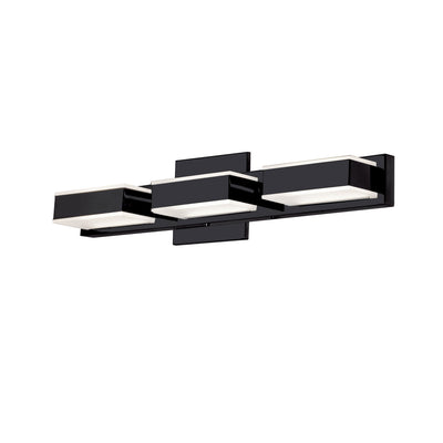 Dainolite Viola 3 Light LED Wall Vanity Light Matte Black Finish Lamp|Lumière de coiffeuse murale Viola de Dainolite avec fini noir mat et 3 ampoules à DEL