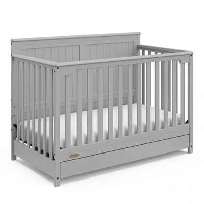 Graco Hadley 5-in-1 Convertible Crib with Drawer - Pebble Gray