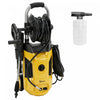 Outsunny Electric Pressure Washer, 1800W High Pressure Washer with 20 ft Outlet Hose, Adjustable Nozzle, 1.9GPM Power Washer with Hose Reel, Steel Handle for Home Patio, Yellow