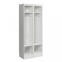 2-shelf Narrow Hall Tree - White (set Of 2)