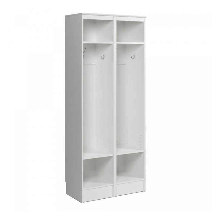 2-shelf Narrow Hall Tree - White (set Of 2)
