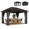Outsunny 10' x 12' Outdoor Hardtop Gazebo Patio Gazebo, Dark Grey
