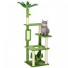 Pawhut 56\" Cat Tree For Large Cats Adult With Hammock, Cat Tower With Scratching Post, Platforms, Play Ball And Anti-tipping Device, For Indoor Cats, Green