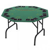 Soozier 47\" 8 Player Blackjack Folding Poker Table with Cup Holders, Green