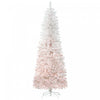 HOMCOM 5 Foot Artificial Christmas Tree with Metal Base Pink and White