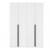 Lee Modern 2-Piece Wardrobe Closet in White Armoire