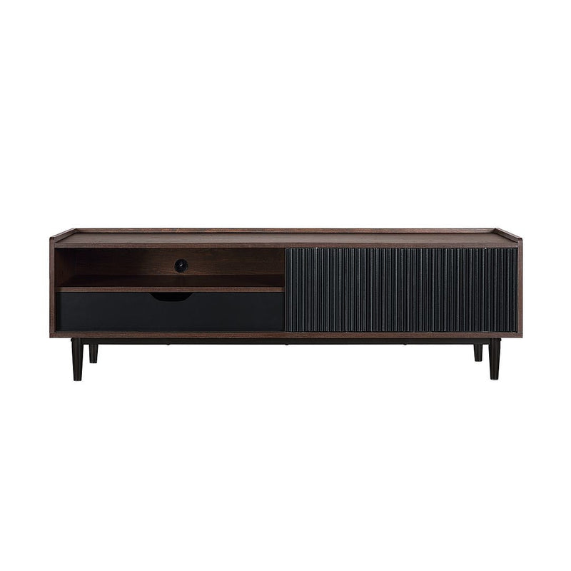 Manhattan Comfort Duane 59.25" Modern Ribbed TV Stand Dark Brown