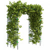Outsunny 8 Ft Tall Garden Arch Trellis For Climbing Plants Outdoor