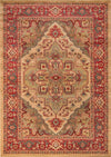 Lux Traditional 5'3\" x 7'6\" Area Rug in Ivory Indoor Area Rug