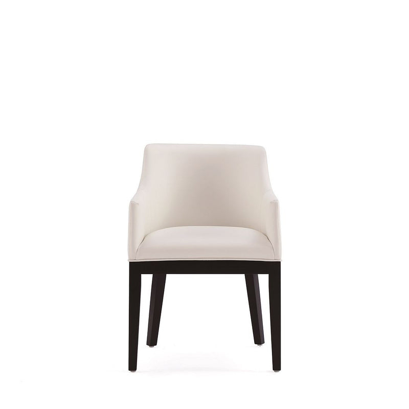 Manhattan Comfort Gansevoort Modern Faux Leather Dining Chair Cream
