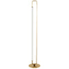 Dainolite Freya 1 Light LED Floor Lamp Aged Brass White Acrylic
