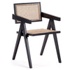 Manhattan Comfort Hamlet Dining Chair - Black & Natural Cane