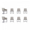Serena Modern 8-Piece Dining Set in Light Gray Dining Chair